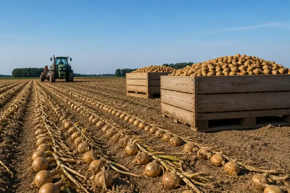 CBS: minder consumptieaardappelen en zaaiuien in 2026, totale opbrengst rond tienjarig gemiddelde