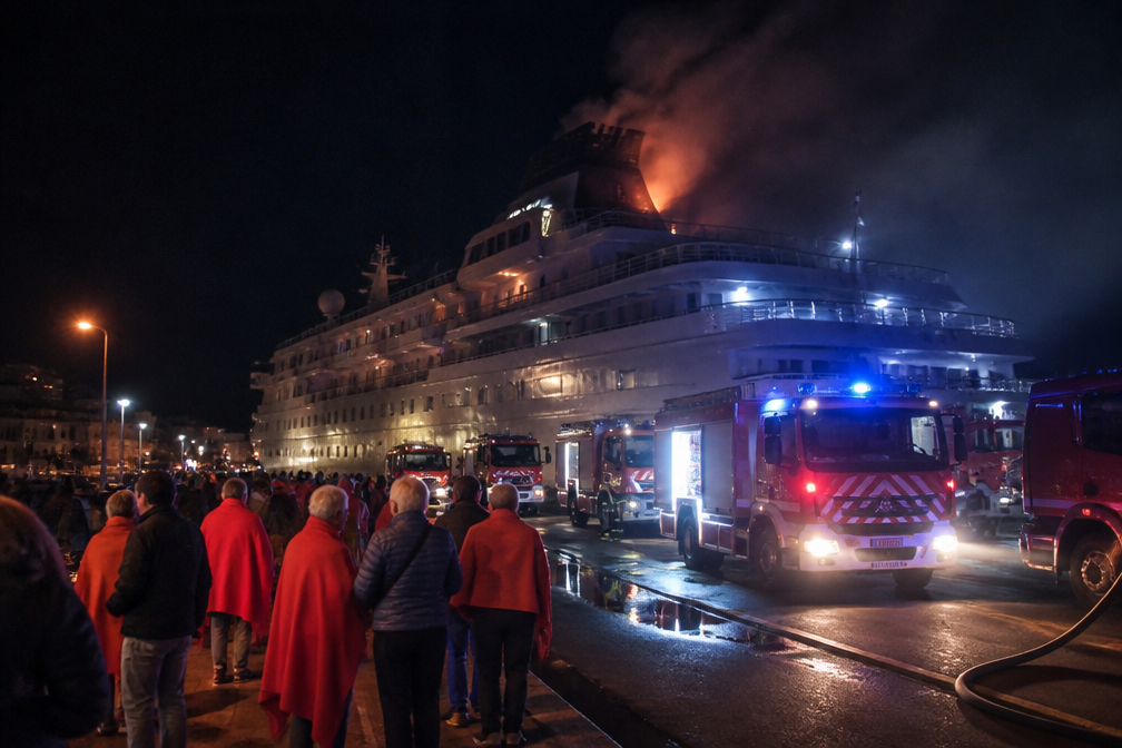 Brand op cruiseschip in Honfleur: 40 Belgen geëvacueerd