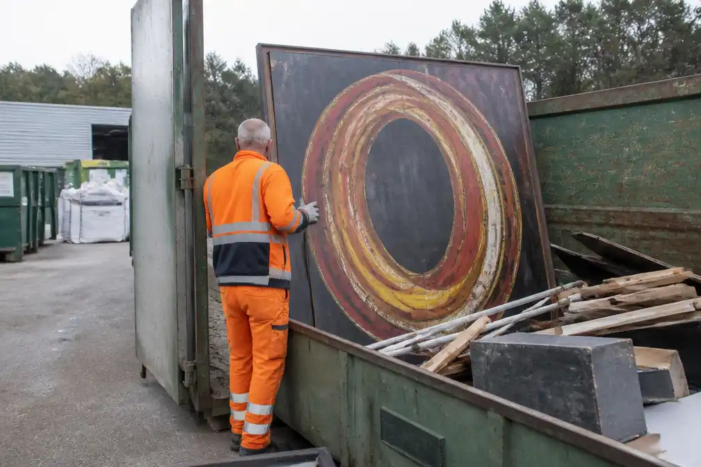 Monumentaal schilderij van Jan Van Houtte per vergissing naar recyclagepark in Malle
