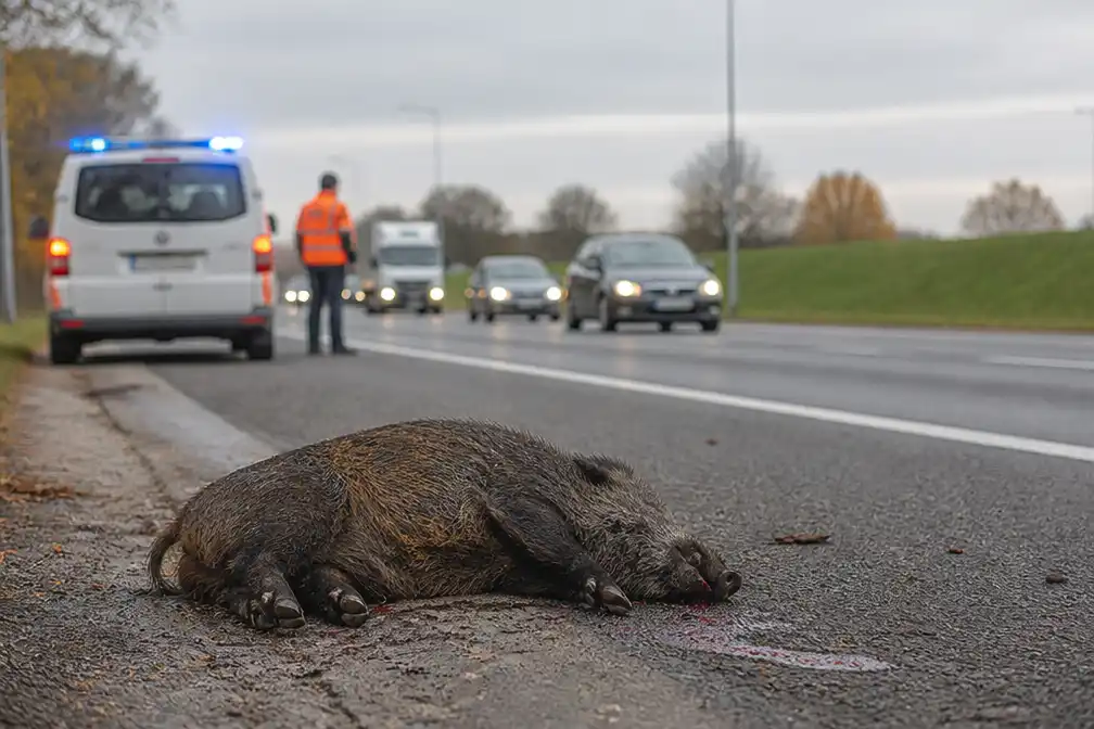 Vier everzwijnen aangereden op Zuiderring in Geel, politie waarschuwt voor overstekend wild