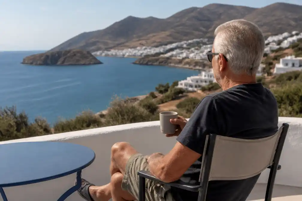 Ron (65) verkocht alles na zijn vervroegde pensioen en woont nu in Griekenland