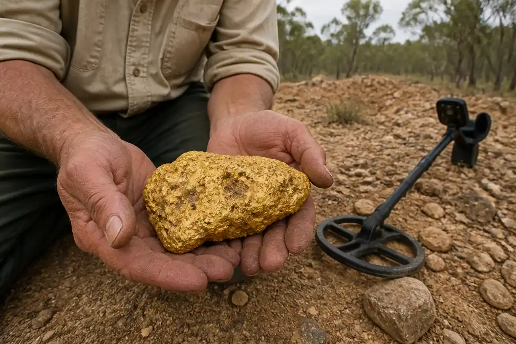 Australische goudzoeker vindt goudklomp van 1.200 gram van bijna 100.000 euro