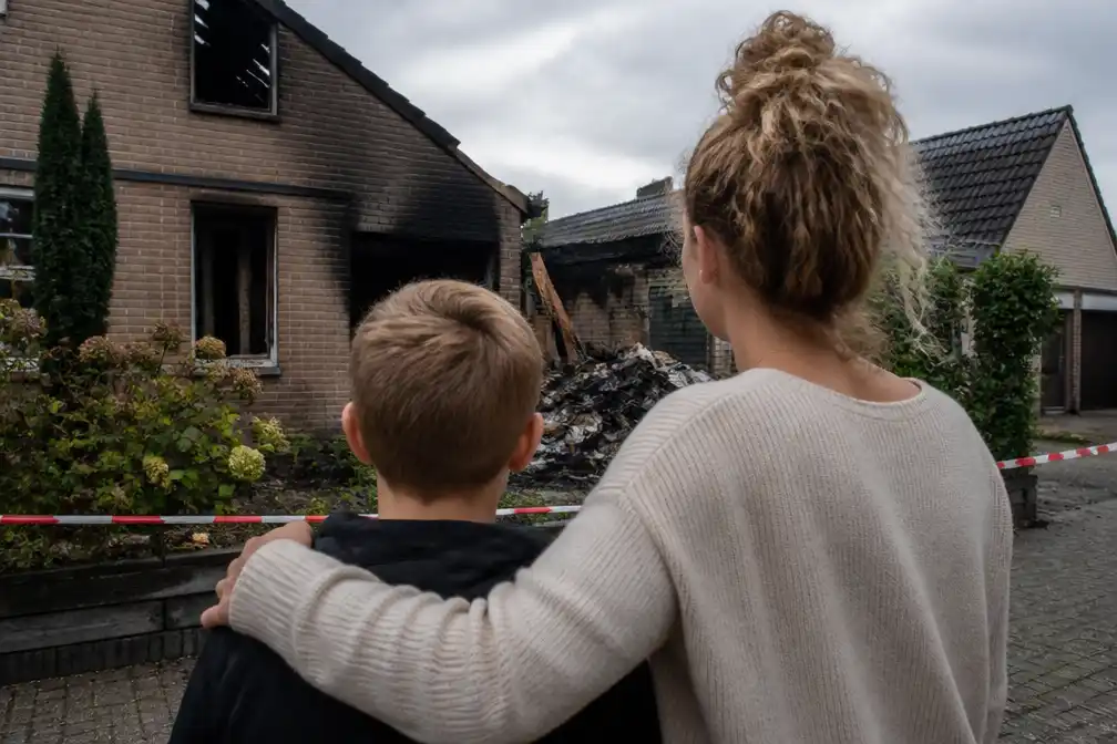 Bliksem verwoest huis van 8-jarige Twan die al vader en zusje verloor; juf start hulpactie