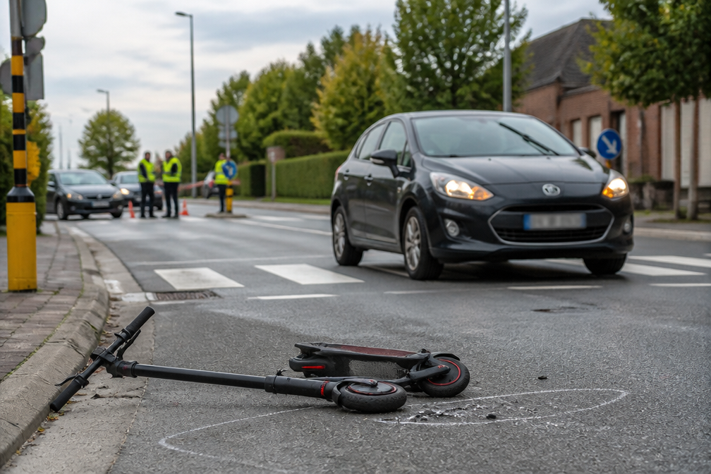 Stepper (32) levensgevaarlijk gewond bij aanrijding met auto in Sint-Niklaas