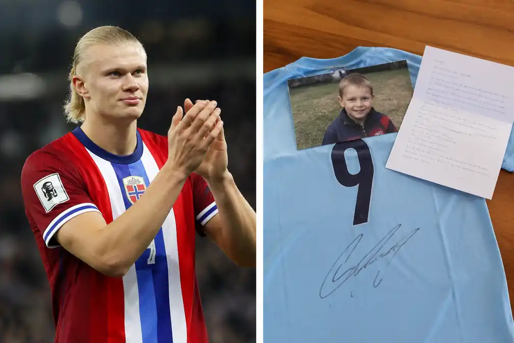 Erling Haaland stuurt gesigneerd shirt en brief naar familie overleden jongen (6)