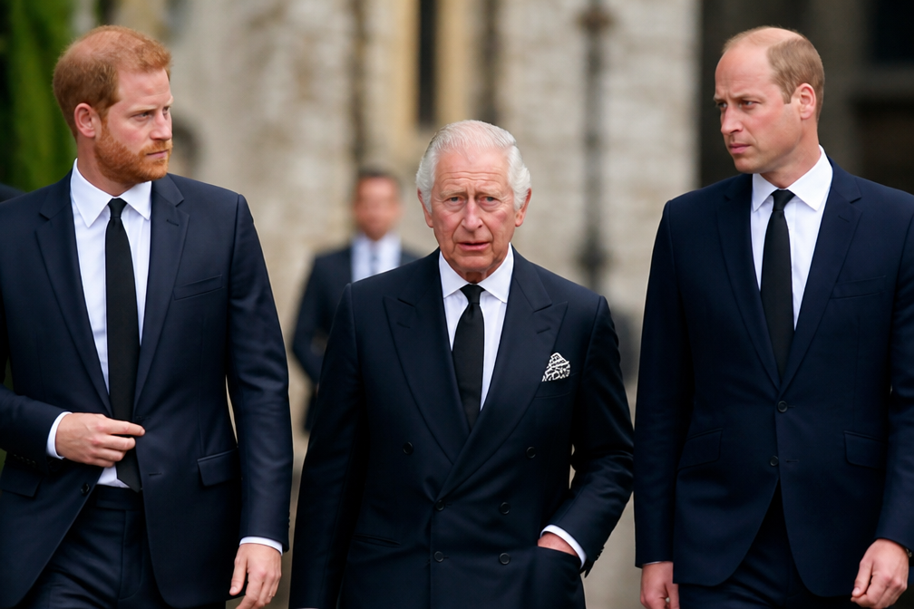 Charles ziet Harry en kleinkinderen na vier jaar, maar William ontbreekt