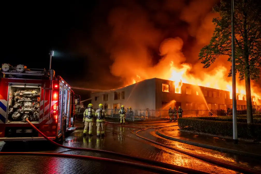 Grote brand bij bedrijf in Veldhoven