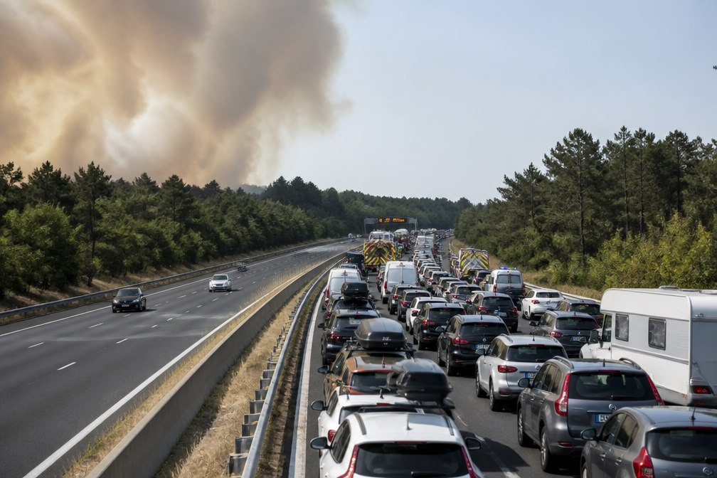 Deel Route du Soleil dicht door bosbranden bij Parijs, ANWB adviseert te rijden
