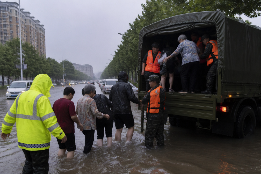 Meer dan 260.000 mensen geëvacueerd in Liaoning door storm Bavi