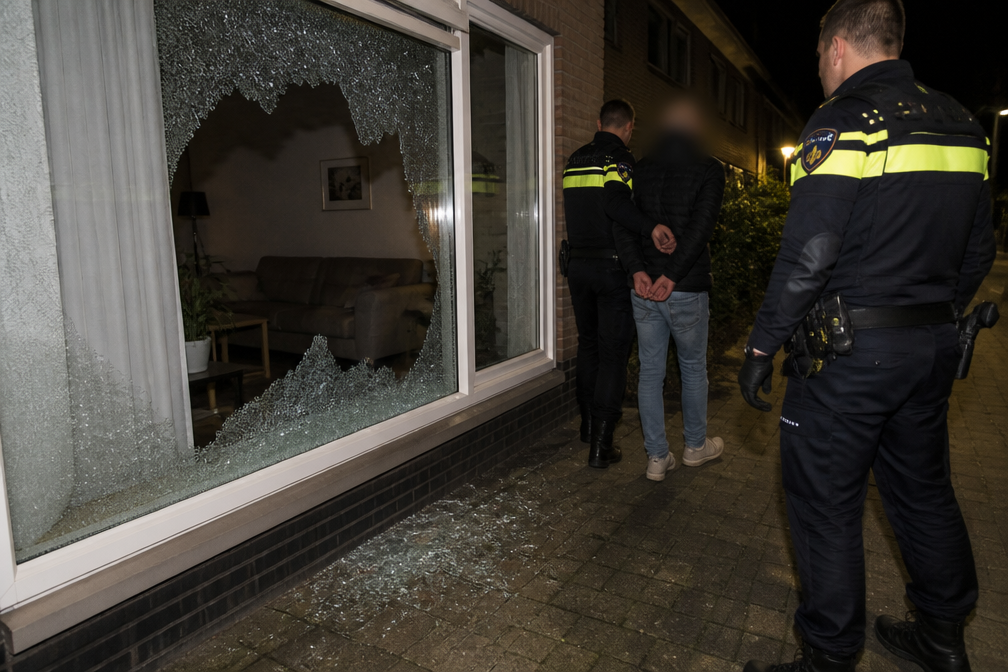 Steen door ruit leidt tot aanhoudingen na ouderwets speurwerk
