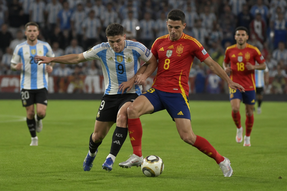 Historisch laag aantal schoten in eerste helft WK-finale Argentinië-Spanje
