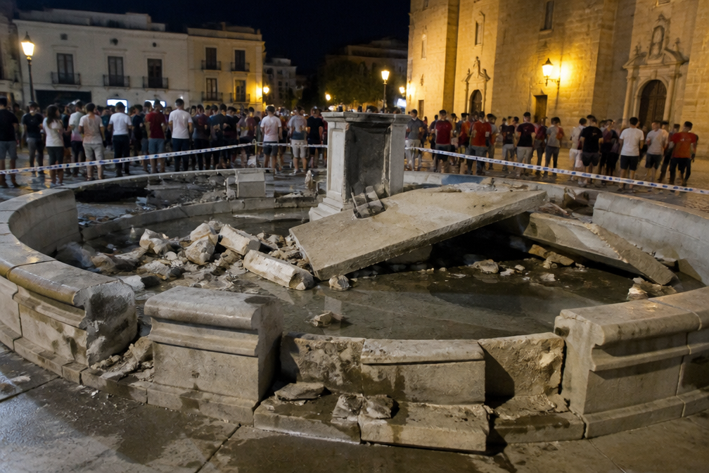 13-jarige jongen omgekomen bij instorten fontein tijdens WK-feest in Spanje