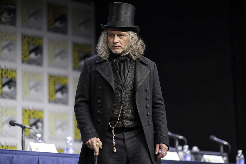 Johnny Depp verrast Comic-Con als Ebenezer Scrooge in kostuum