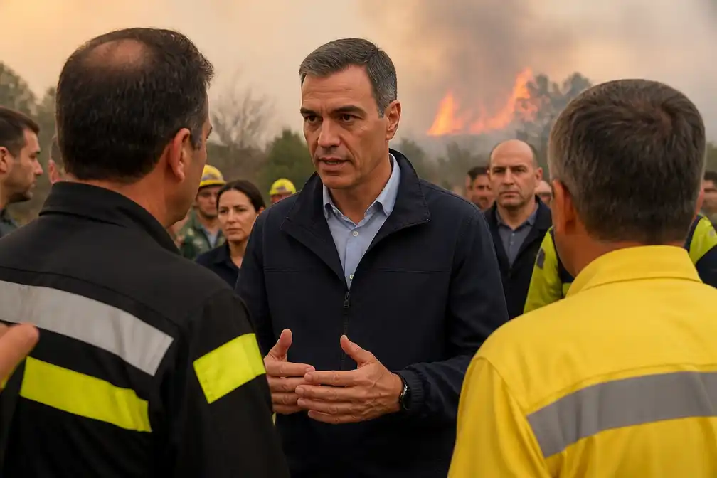 Spaanse premier bezoekt brandgebied westelijk Madrid, prioriteit is levens redden