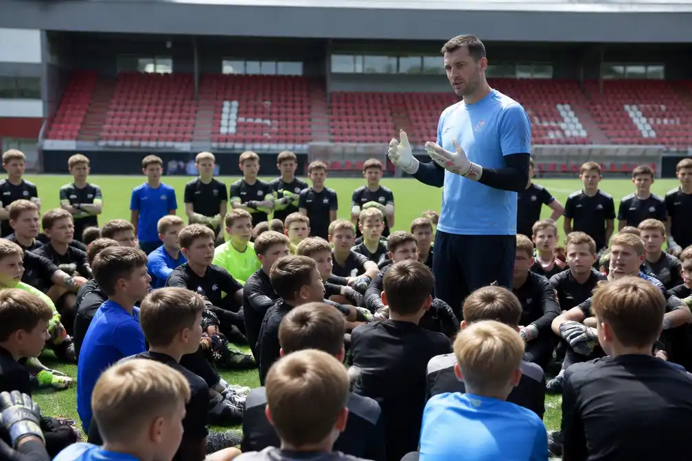 Thibaut Courtois traint jonge keepers in Maastricht