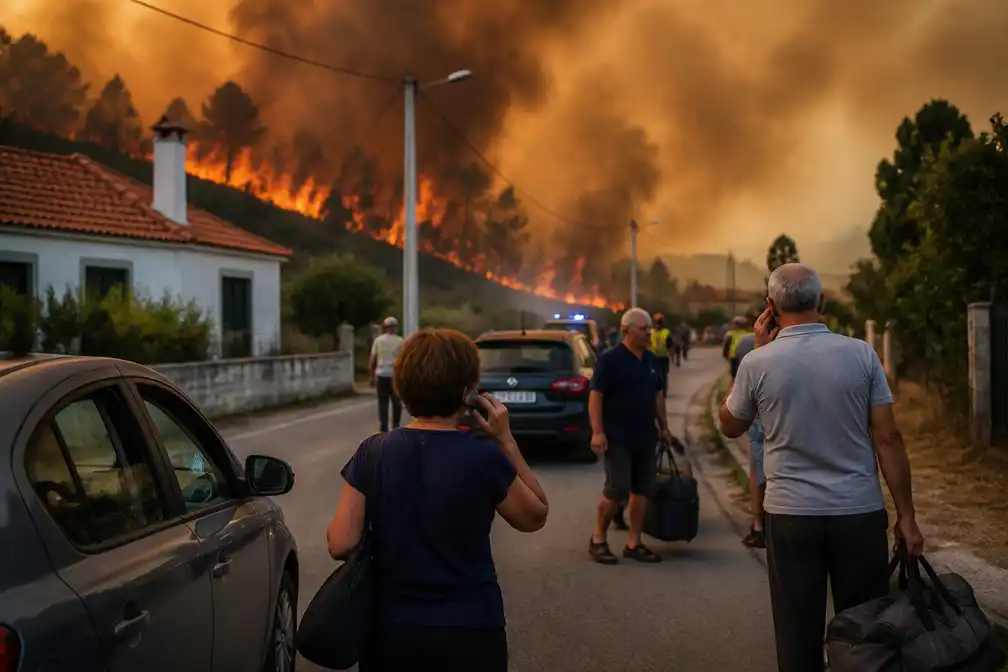 Natuurbrand dwingt evacuatie van heel dorp in noorden Portugal