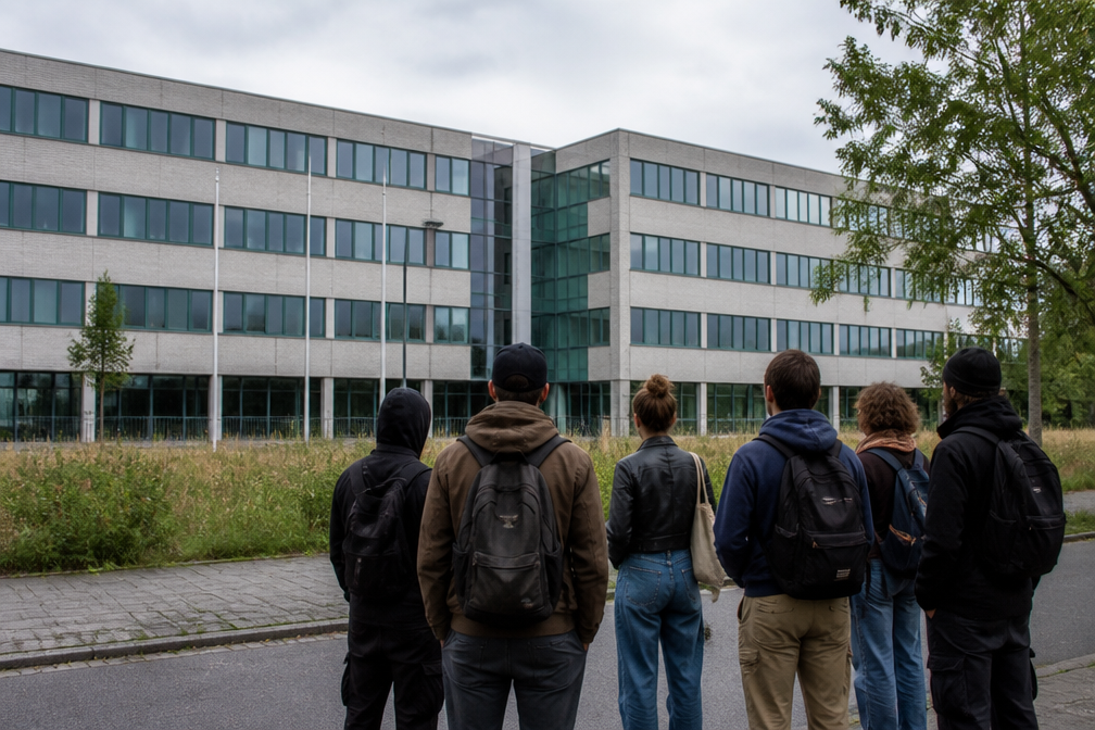Krakers bezetten toekomstig asielzoekerscentrum in Diemen: 'Buurt steunt ons'