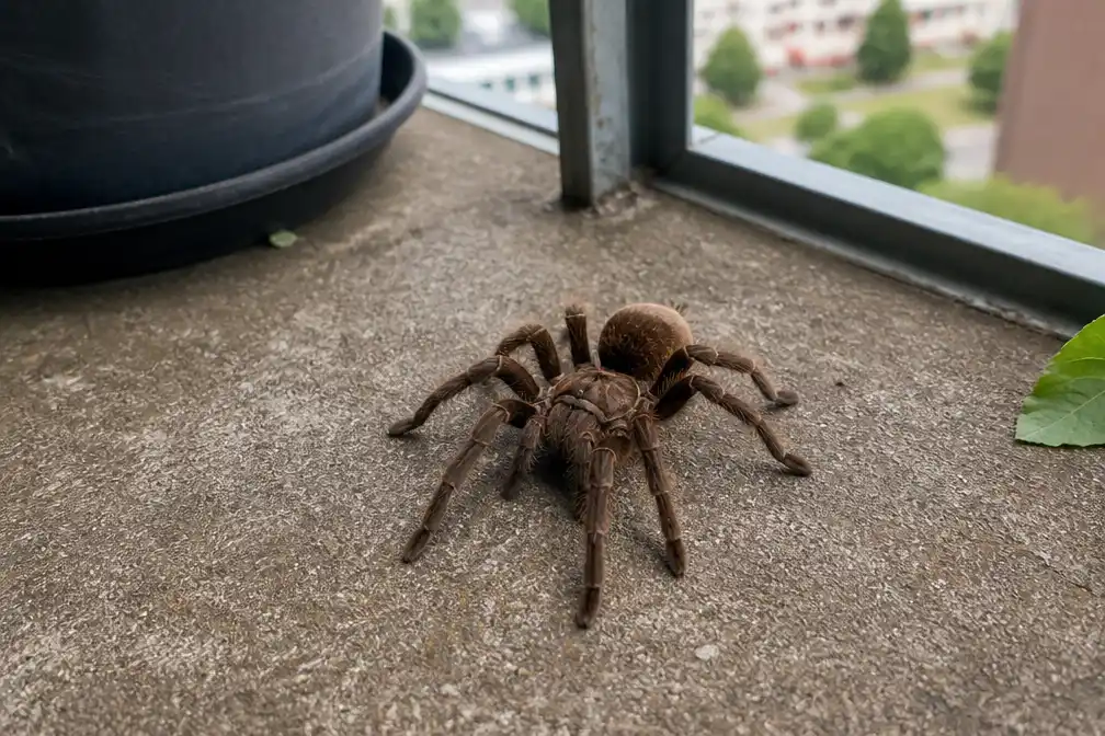 Vrouw treft 20 centimeter grote vogelspin aan in tuin in Enschede